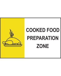 Cooked Food Preparation Sign